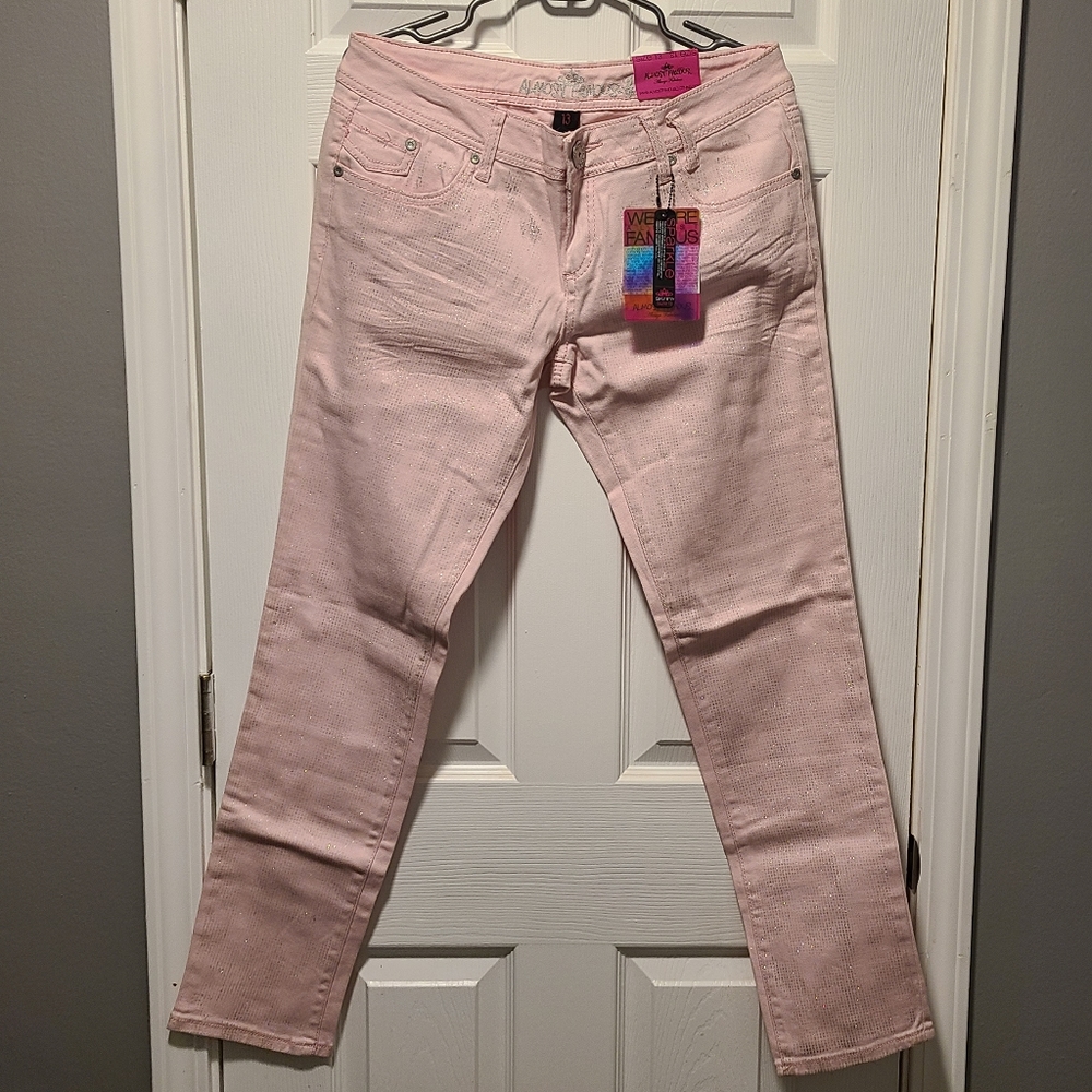 BNWT ALMOST FAMOUS METALLIC SKINNY JEANS SIZE 13